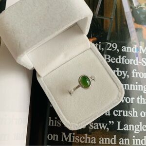 Brand new handmade jade stone ring
